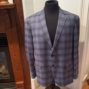 Daniel Hechter blue checkered wool blazer